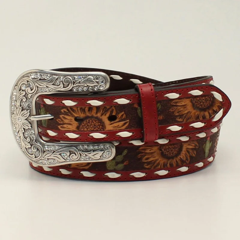 Angel Ranch Women's Sunflower Cactus Belt