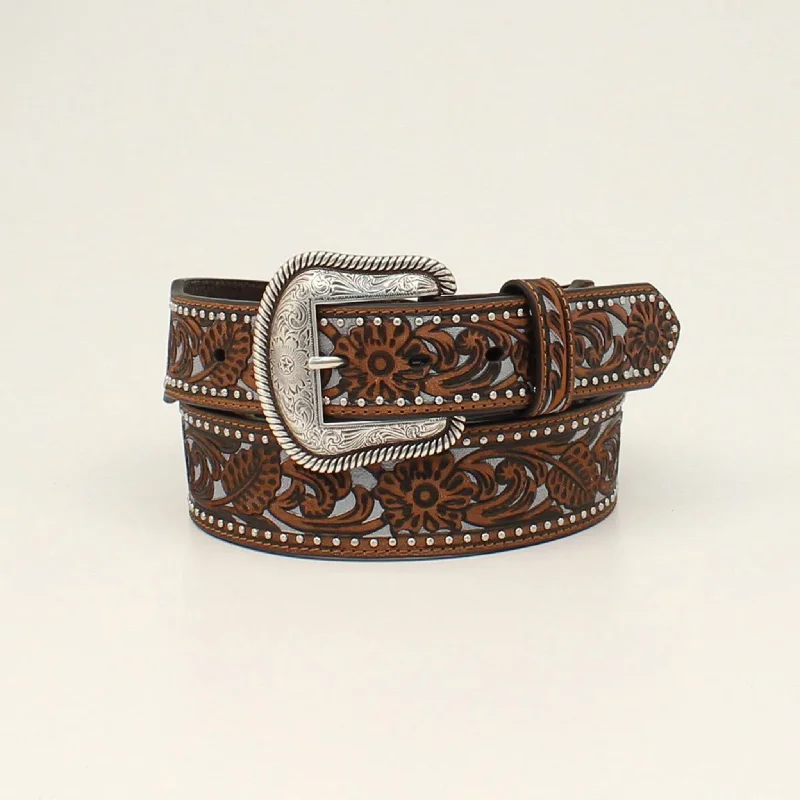 Nocona Men's Floral Stud Belt