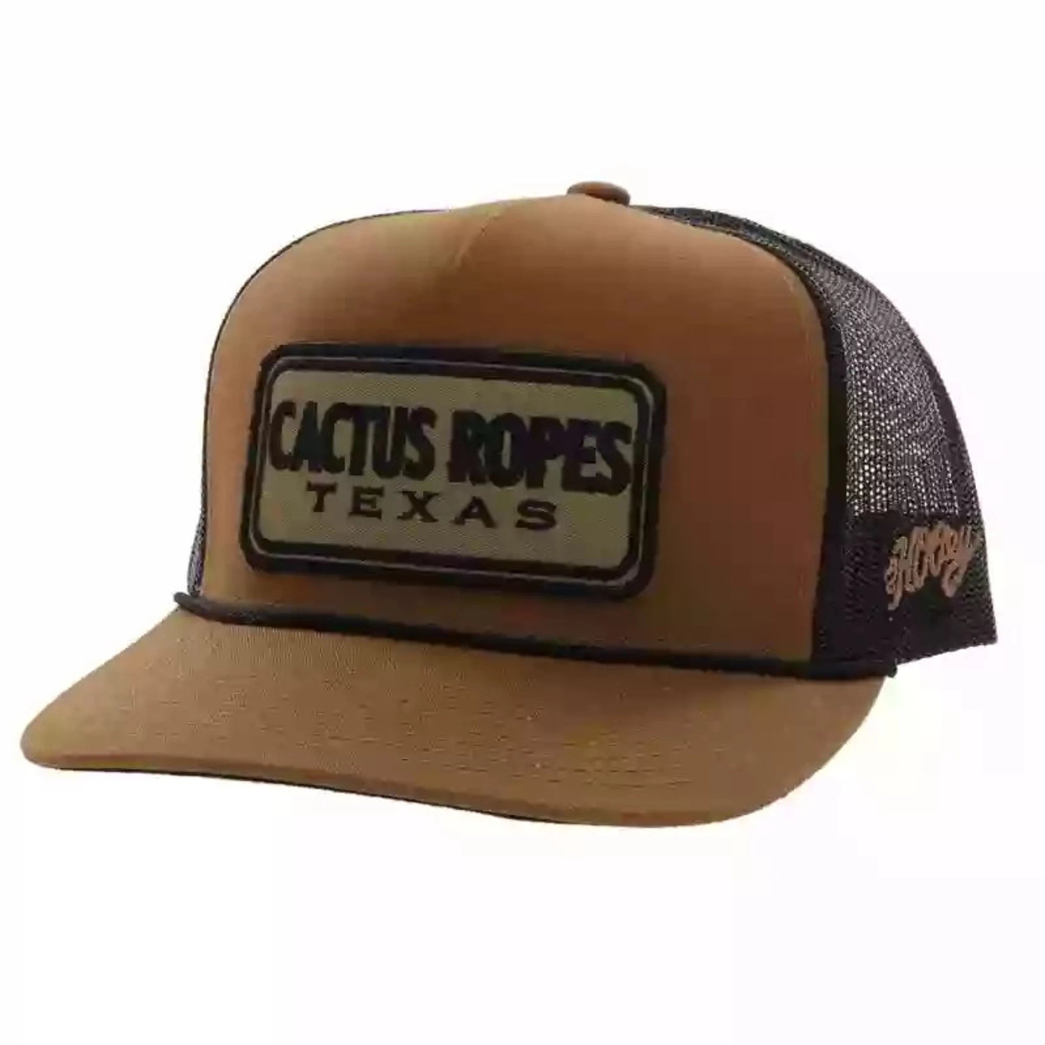 Hooey Dark Tan Black Patch Cap