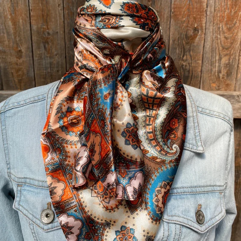 Rodeo Drive Tan & Cream Paisley Wild Rag