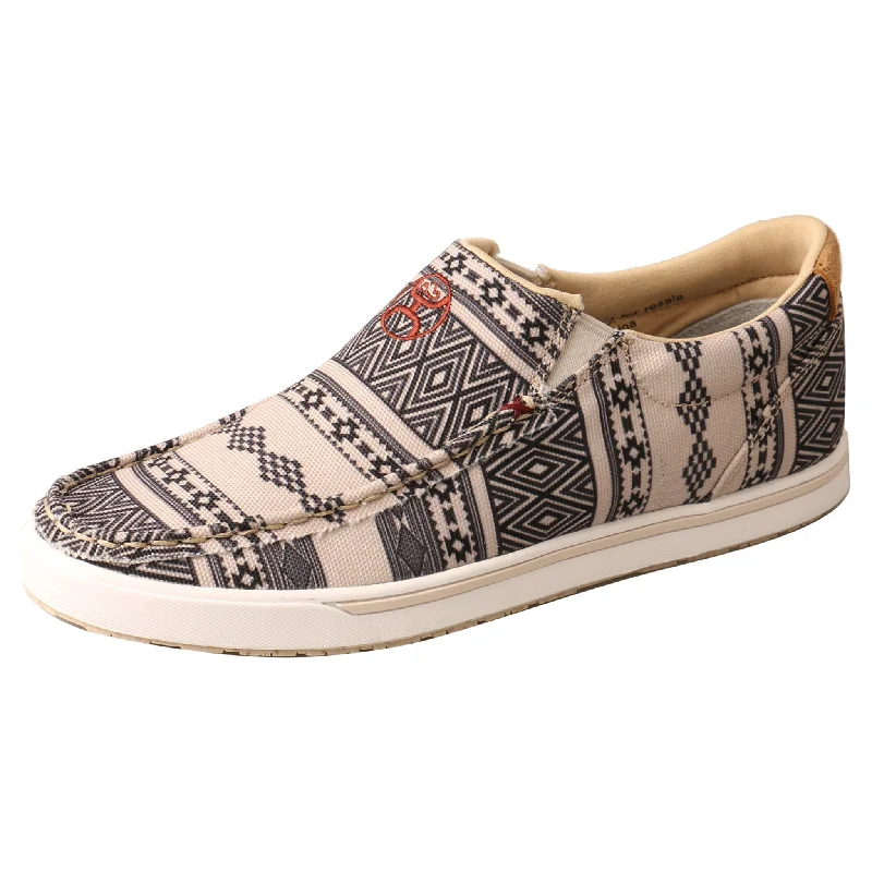 Twisted X Women's Taupe and Black Aztec Slip-On