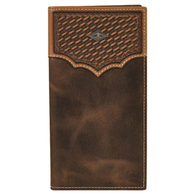 Justin Basket Weave Yoke Rodeo Wallet