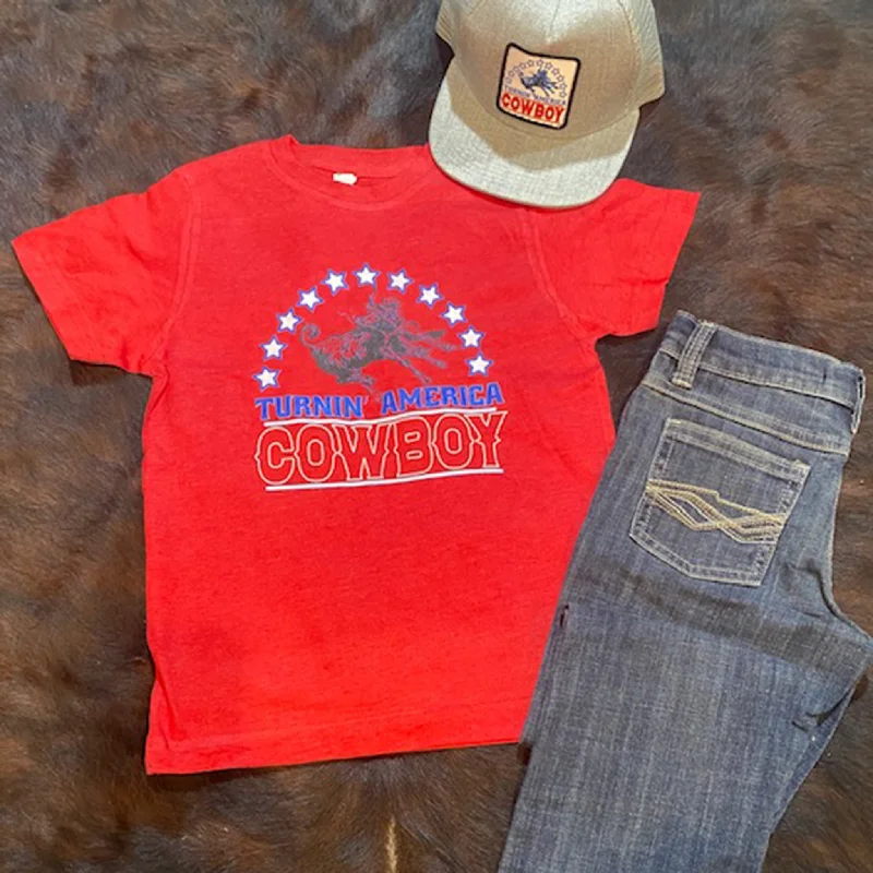 Turnin' America Cowboy Kid's Tee