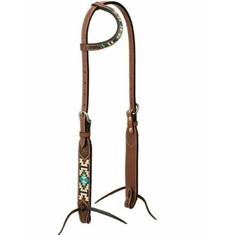 Weaver Turquoise Cross One Ear Headstall